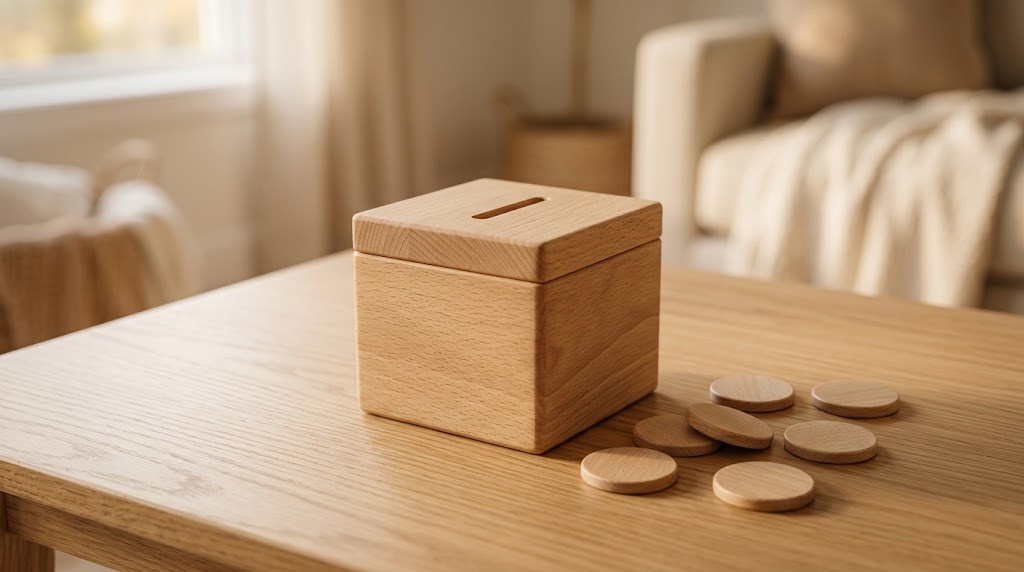 montessori coin box drop toy for fine motor skills
