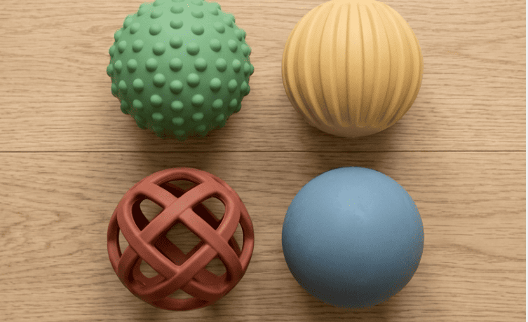 Colorful textured sensory balls for babies