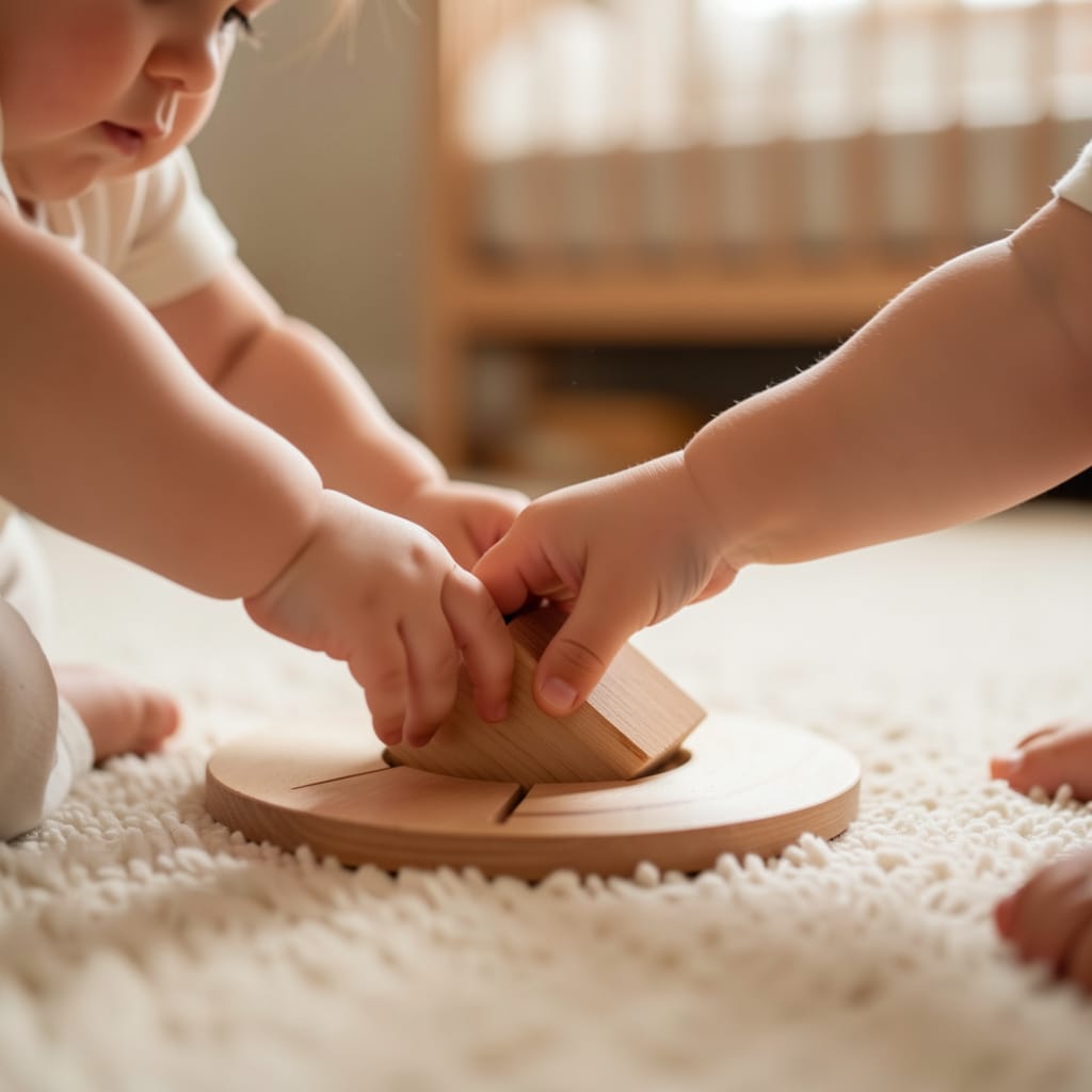 Wooden Montessori toys for 1 year old fine motor skills
